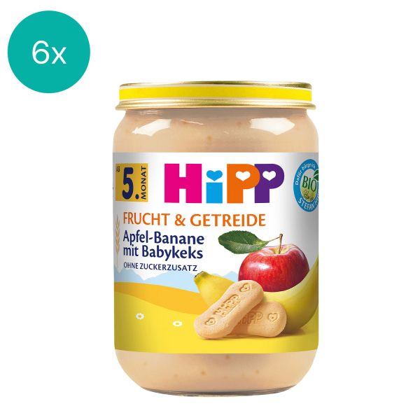 6x HiPP Apple-Banana with Baby Biscuit