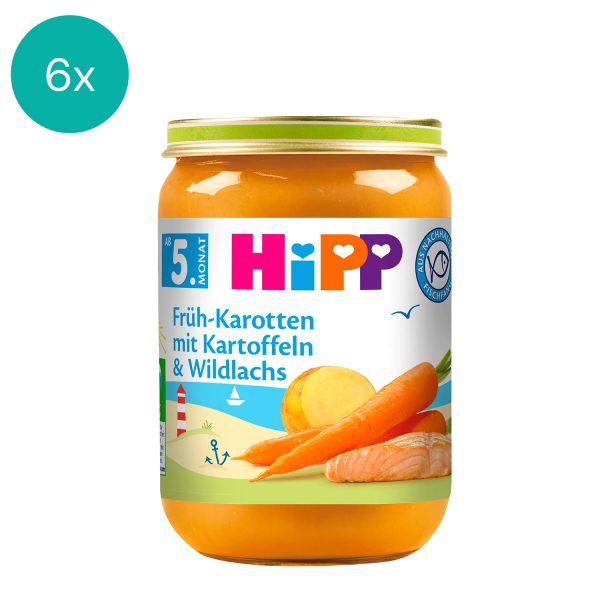 6x HiPP Early Carrots with Potatoes & Wild Salmon
