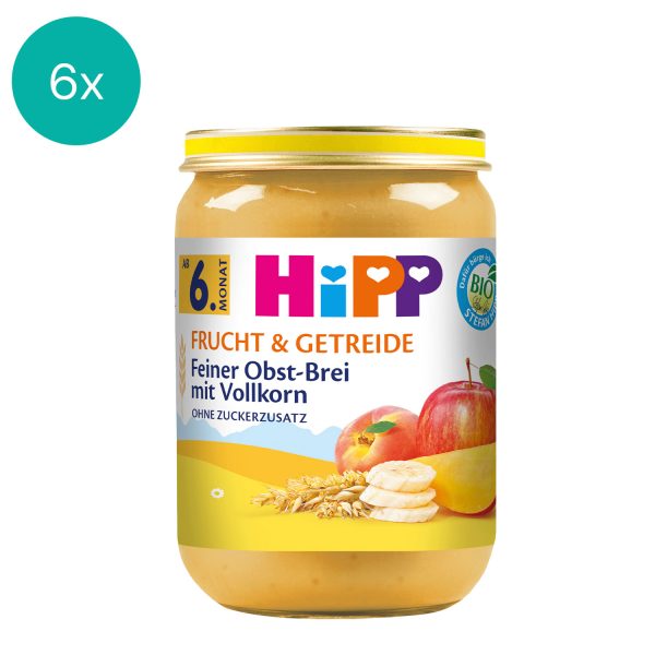 6x HiPP Fine Fruits with Wholemeal Cereal