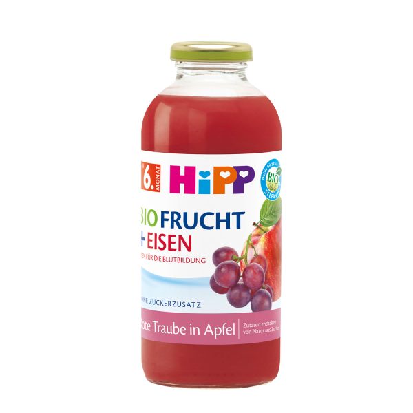 HiPP Organic Fruit Juice Red Grape in Apple with Iron