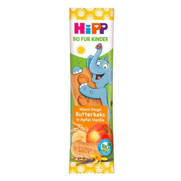 HiPP Organic Muesli Bar Butter Biscuit in Apple-Vanilla