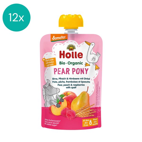 12x Holle Organic fruit puree Pear Pony